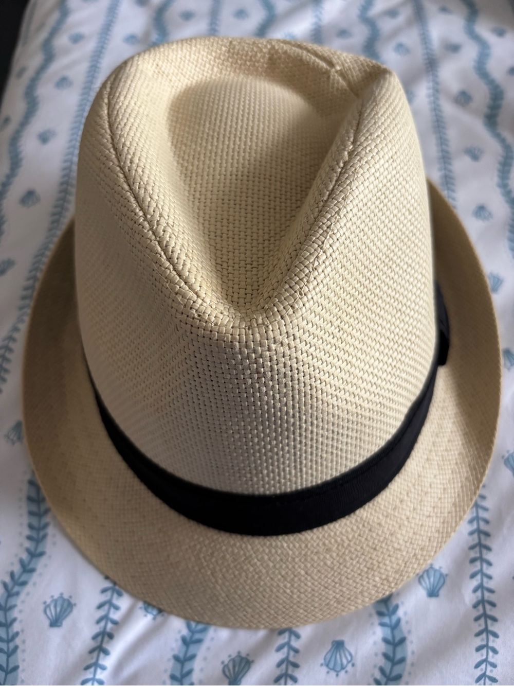 Kooringal unisex Arlo Straw Fedora with Black Band. XS/S